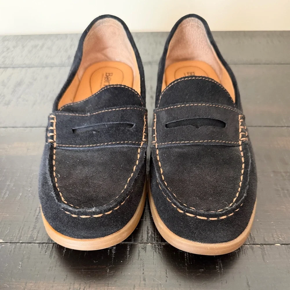 Born black suede loafers‎ size 9 loafers work office casual comfort preppy